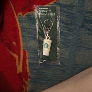 Starbucks Green and White Cup Keychain